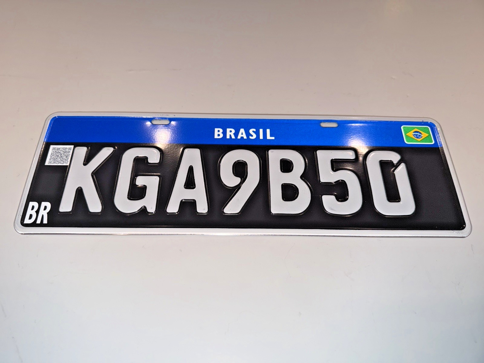 Brazil VINTAGE / COLLECTOR'S CAR License Plate With Flag - Brasil Mercosul Plate Brazil VINTAGE / COLLECTOR'S CAR License Plate With Flag - Brasil Mercosul Plate