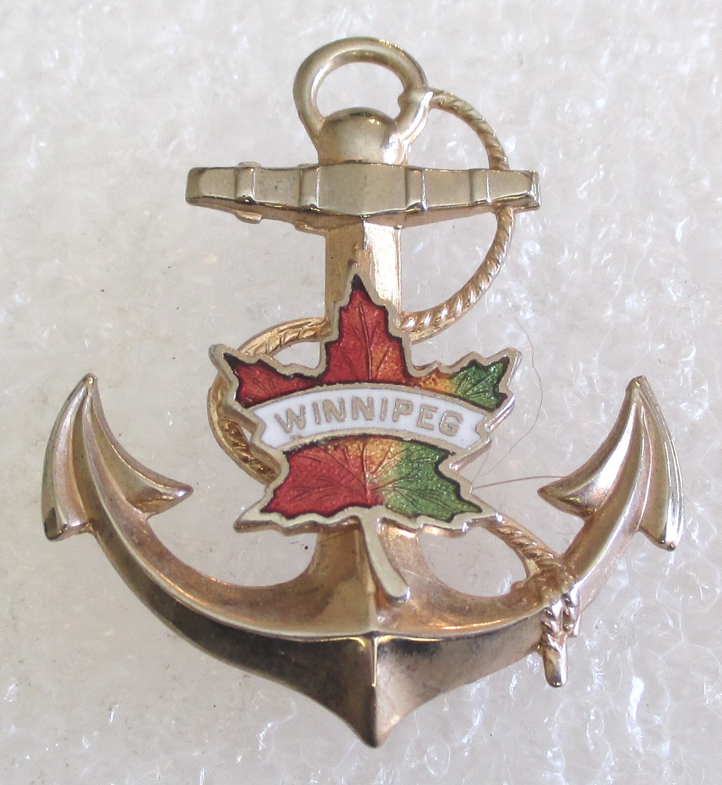 Vintage City of Winnipeg - Manitoba Canada Tourist Travel Souvenir Pin - Anchor Vintage City of Winnipeg - Manitoba Canada Tourist Travel Souvenir Pin - Anchor