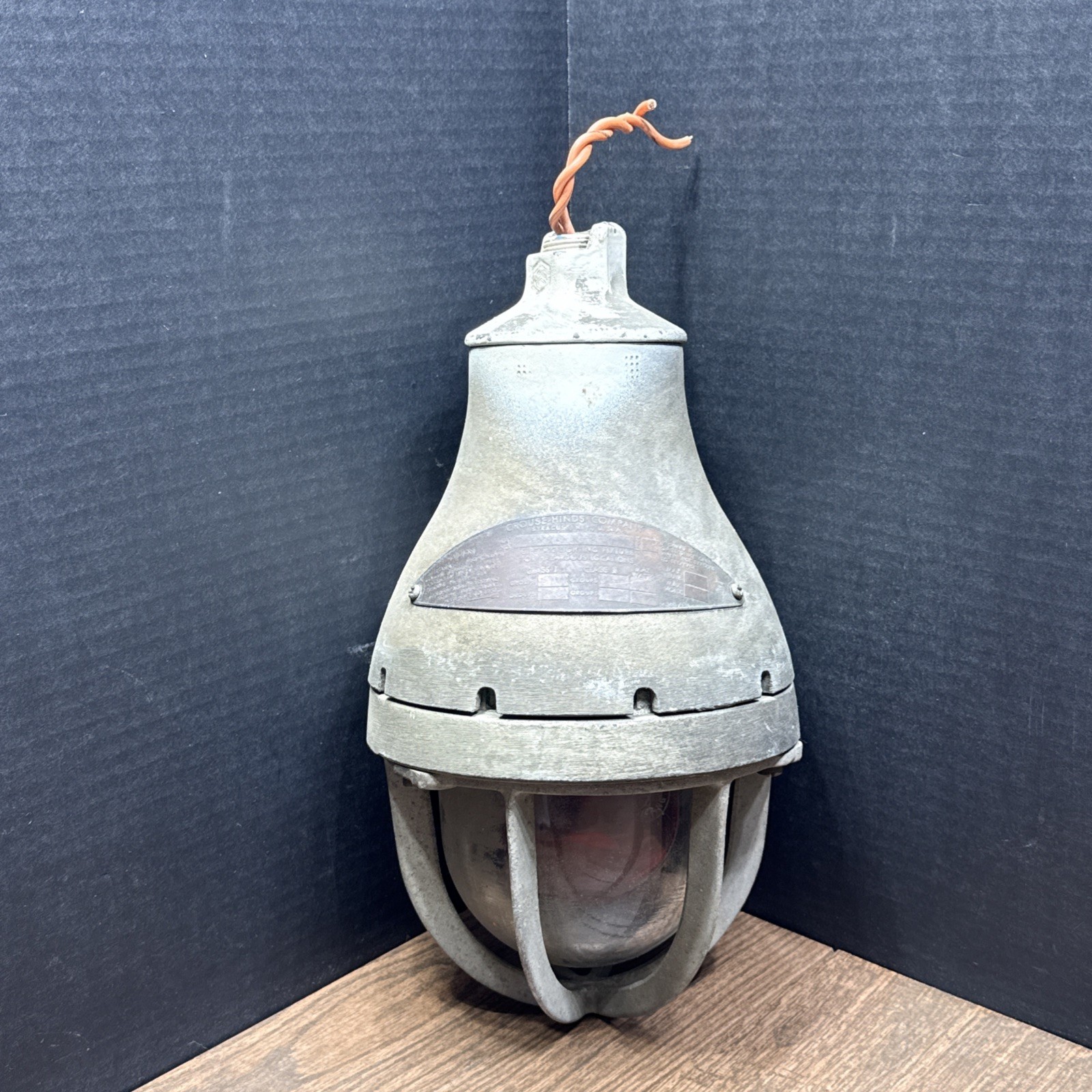 Vintage CROUSE - HINDS COMPANY INDUSTRIAL LIGHT Syracuse New York Man Cave Light Vintage CROUSE - HINDS COMPANY INDUSTRIAL LIGHT Syracuse New York Man Cave Light