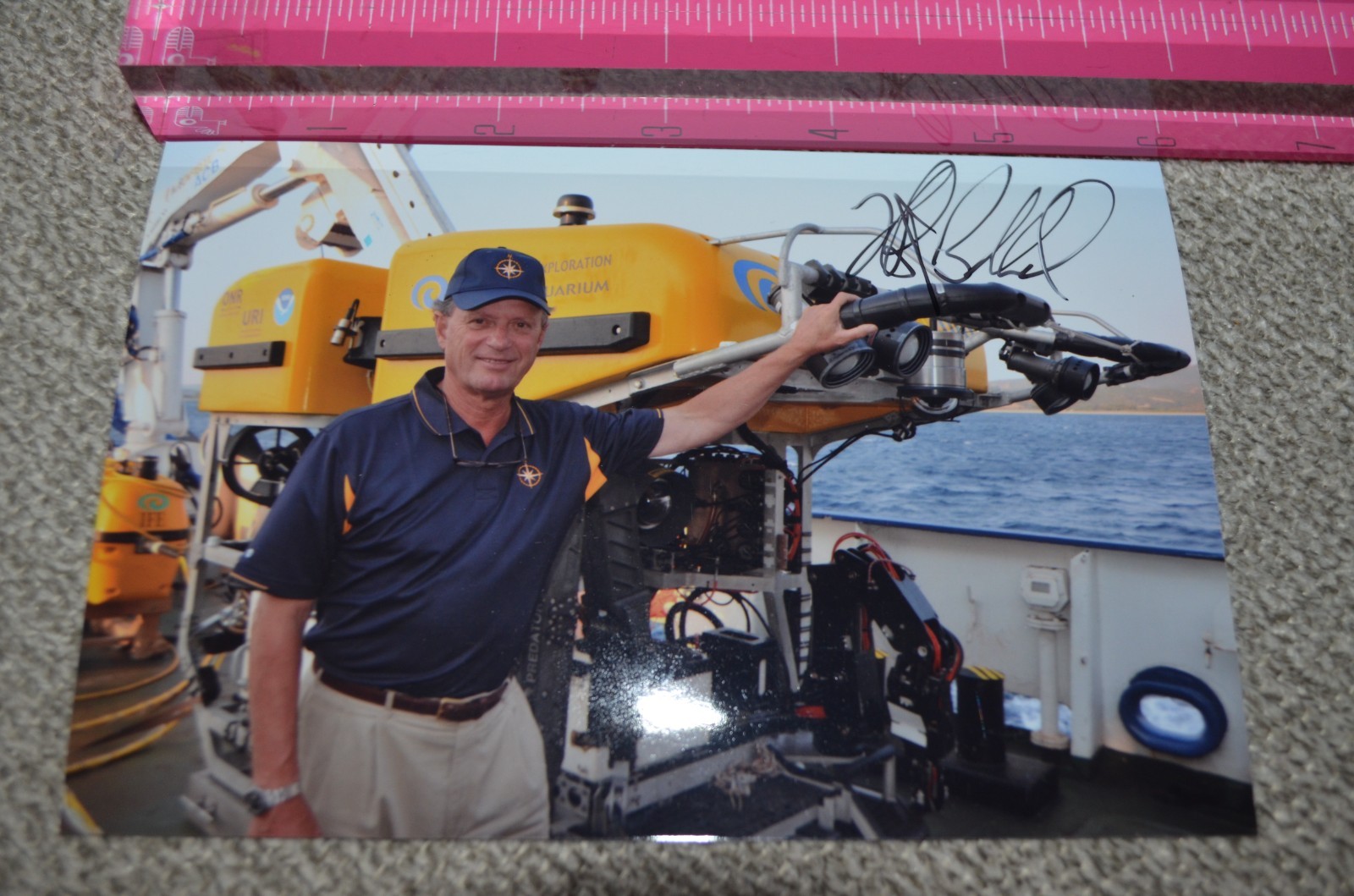 Robert Ballard signed 4x6 photo Discovered Titanic, Yorktown, Bismarck