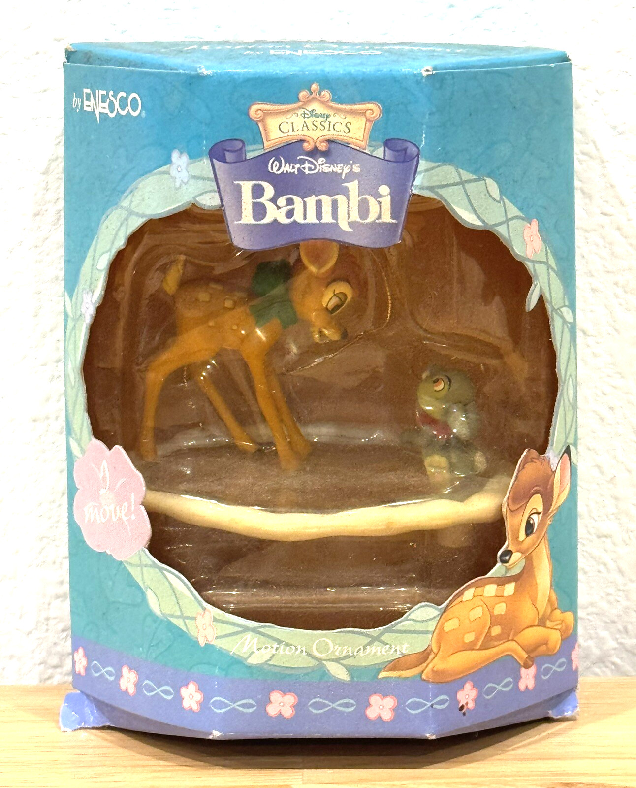 VTG 1990s New Open Box Disney BAMBI & THUMPER Enesco Motion Christmas Ornament