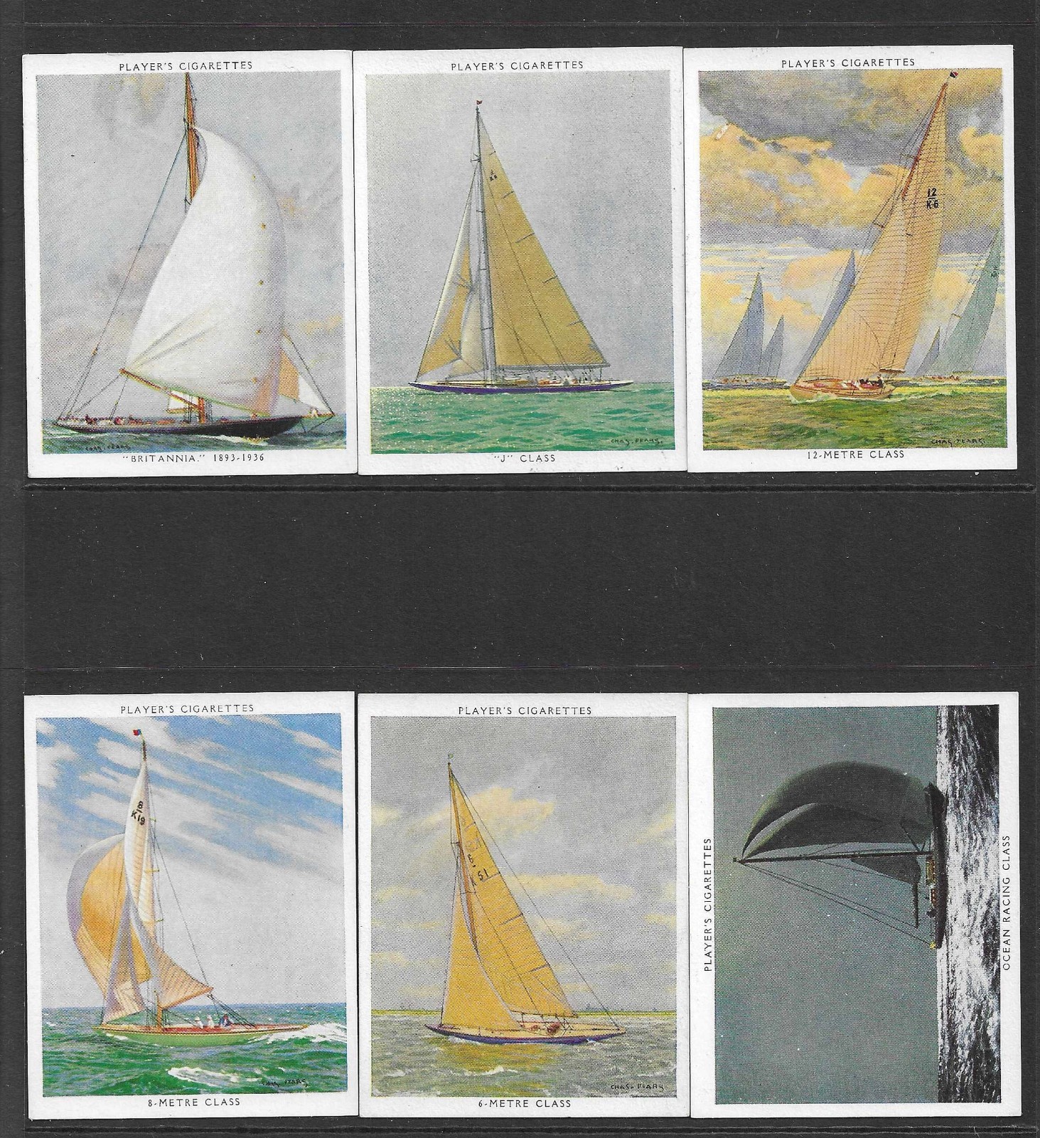 Players 1938 RACING YACHTS set cigarette cards (RY2) Players 1938 RACING YACHTS set cigarette cards (RY2)