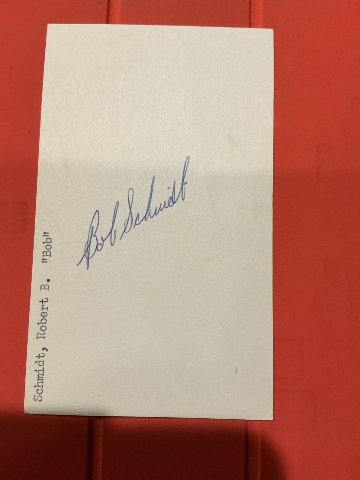 Bob Schmidt 🔥🔥MLB: 1958 San Francisco Giants 🔥🔥Autograph🔥🔥🔥 Bob Schmidt 🔥🔥MLB: 1958 San Francisco Giants 🔥🔥Autograph🔥🔥🔥