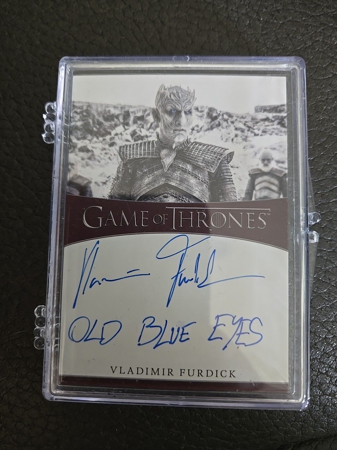 Game of Thrones Vladimir Furdik Night King AUTO Inscription OLD BLUE EYES Game of Thrones Vladimir Furdik Night King AUTO Inscription OLD BLUE EYES