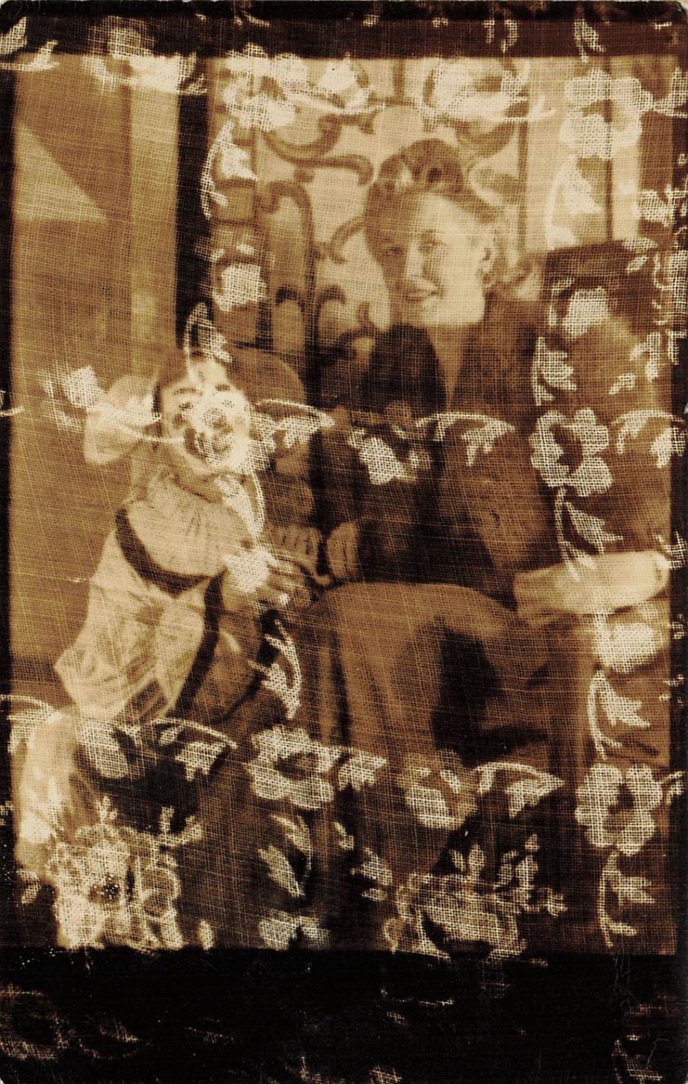 Vintage Rppc Ghostly Double Exposure Woman Child Clown Sepia Postcard c1910s Vintage Rppc Ghostly Double Exposure Woman Child Clown Sepia Postcard c1910s