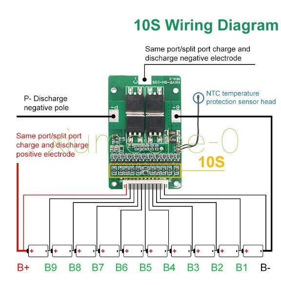 10S 15A 42V BMS Polymer Cell 18650 Lithium Battery Balance Protection Board 10S 15A 42V BMS Polymer Cell 18650 Lithium Battery Balance Protection Board