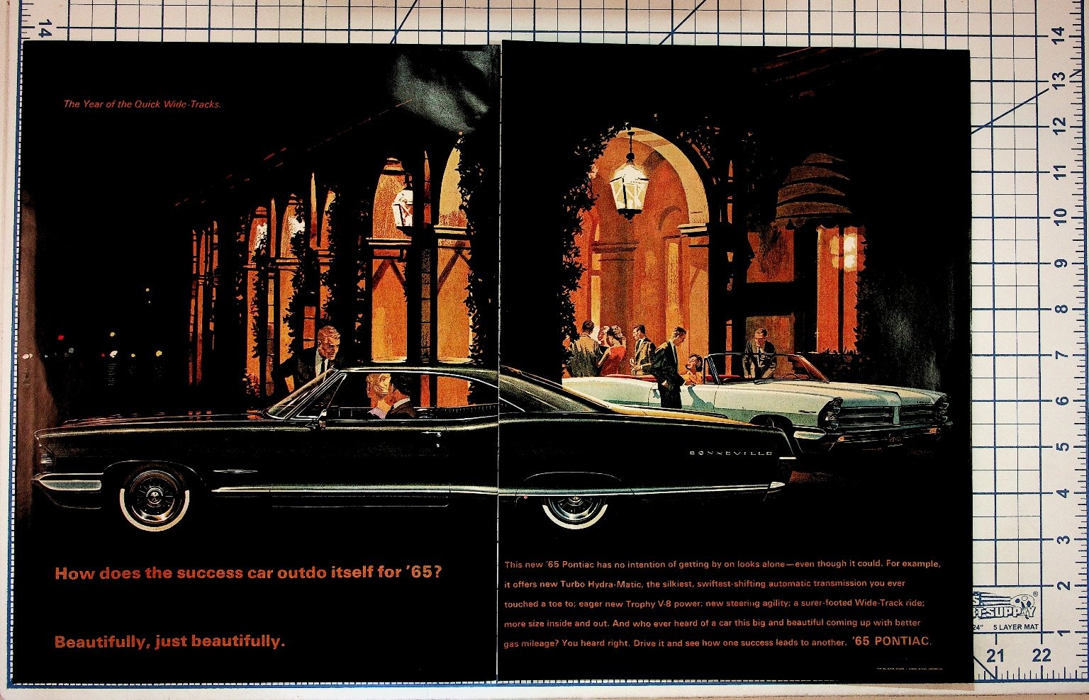 1965 Pontiac Bonneville Magazine Ad Classic Cars Vintage Auto Ephemera