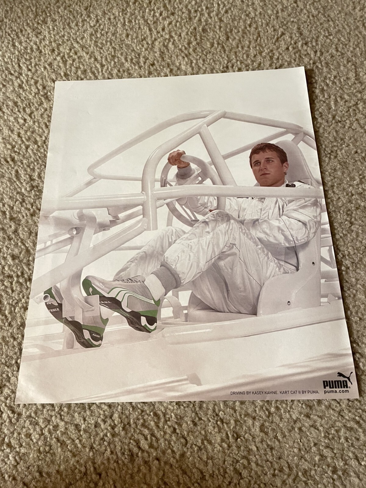 Vintage 2006 KASEY KAHNE PUMA KART CAT II 2 Shoes Poster Print Ad NASCAR INDY Vintage 2006 KASEY KAHNE PUMA KART CAT II 2 Shoes Poster Print Ad NASCAR INDY