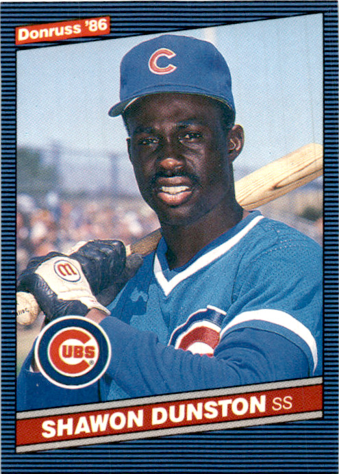 1986 Donruss Baseball #311 Shawon Dunston Chicago Cubs