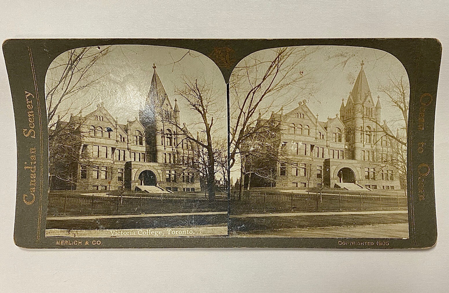 ORIGINAL 1905 Victoria University College TORONTO CANADA Stereoview 3d Photo WOW
