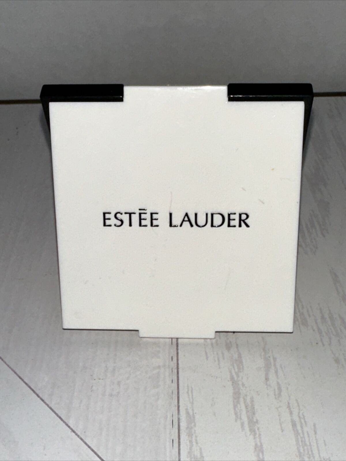 Vintage 1980s Estee Lauder-Compact Mirror-Black/White 3X3\