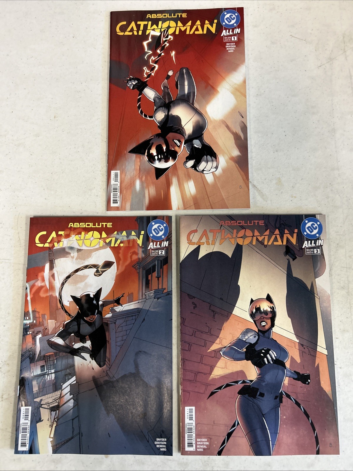 Absolute Catwoman #1-3 Bengal Main Cover A 1st Print Set / Lot 1 2 3 DC 2026 Absolute Catwoman #1-3 Bengal Main Cover A 1st Print Set / Lot 1 2 3 DC 2026