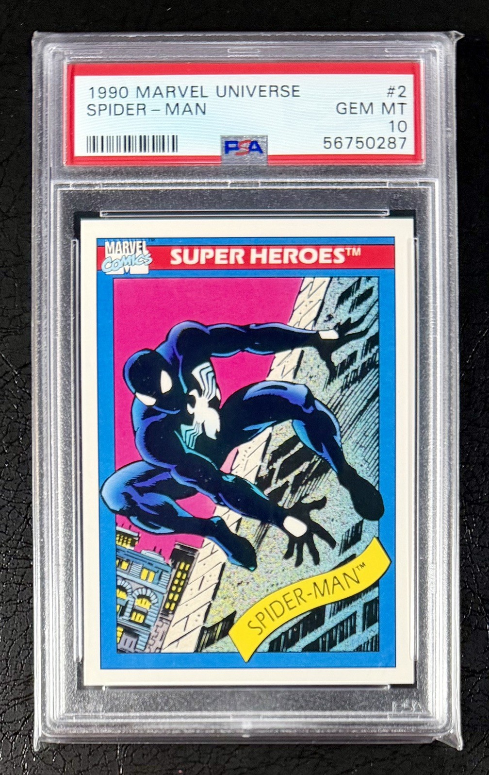 1990 Marvel Universe Impel Spider-Man #2  PSA 10 GEM MINT  Black Suit