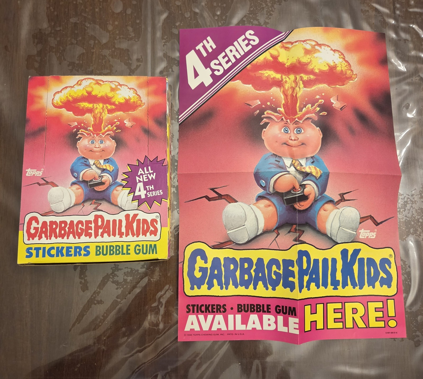 1986 Topps Garbage Pail Kids 4th Series Original Box All 48 Wax Packs & Poster 1986 Topps Garbage Pail Kids 4th Series Original Box All 48 Wax Packs & Poster