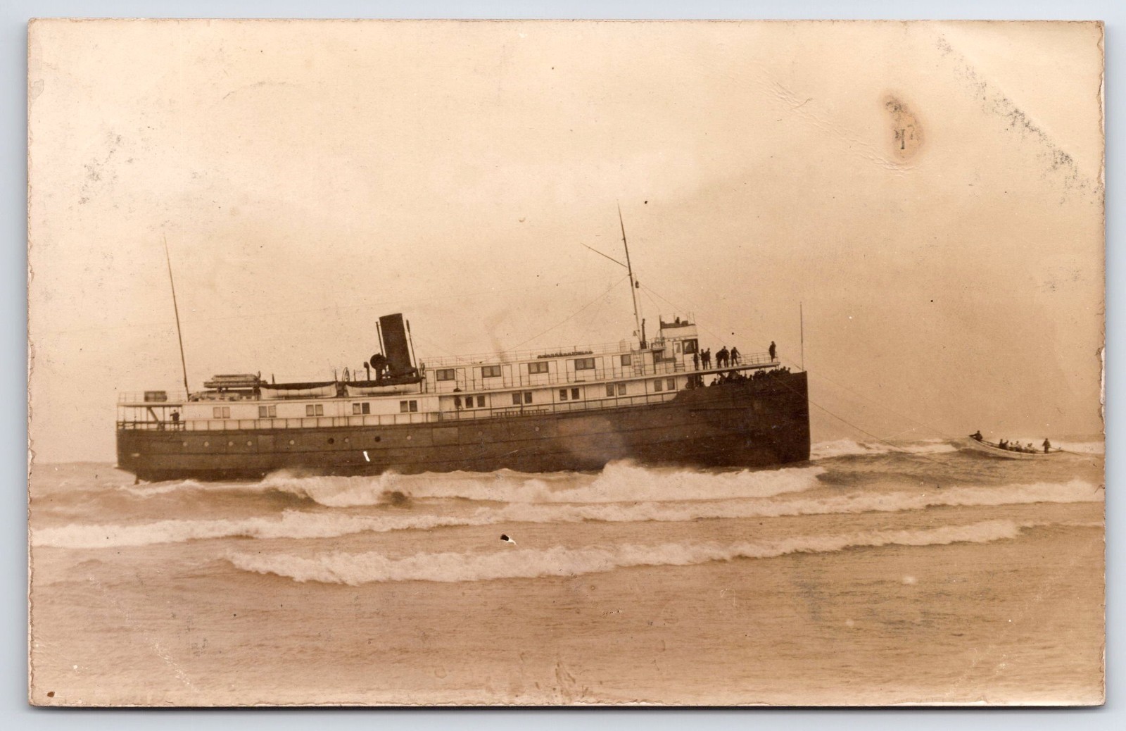 RPPC Great Lakes Michigan Passenger SteamShip c1905 Antique Postcard RPPC Great Lakes Michigan Passenger SteamShip c1905 Antique Postcard