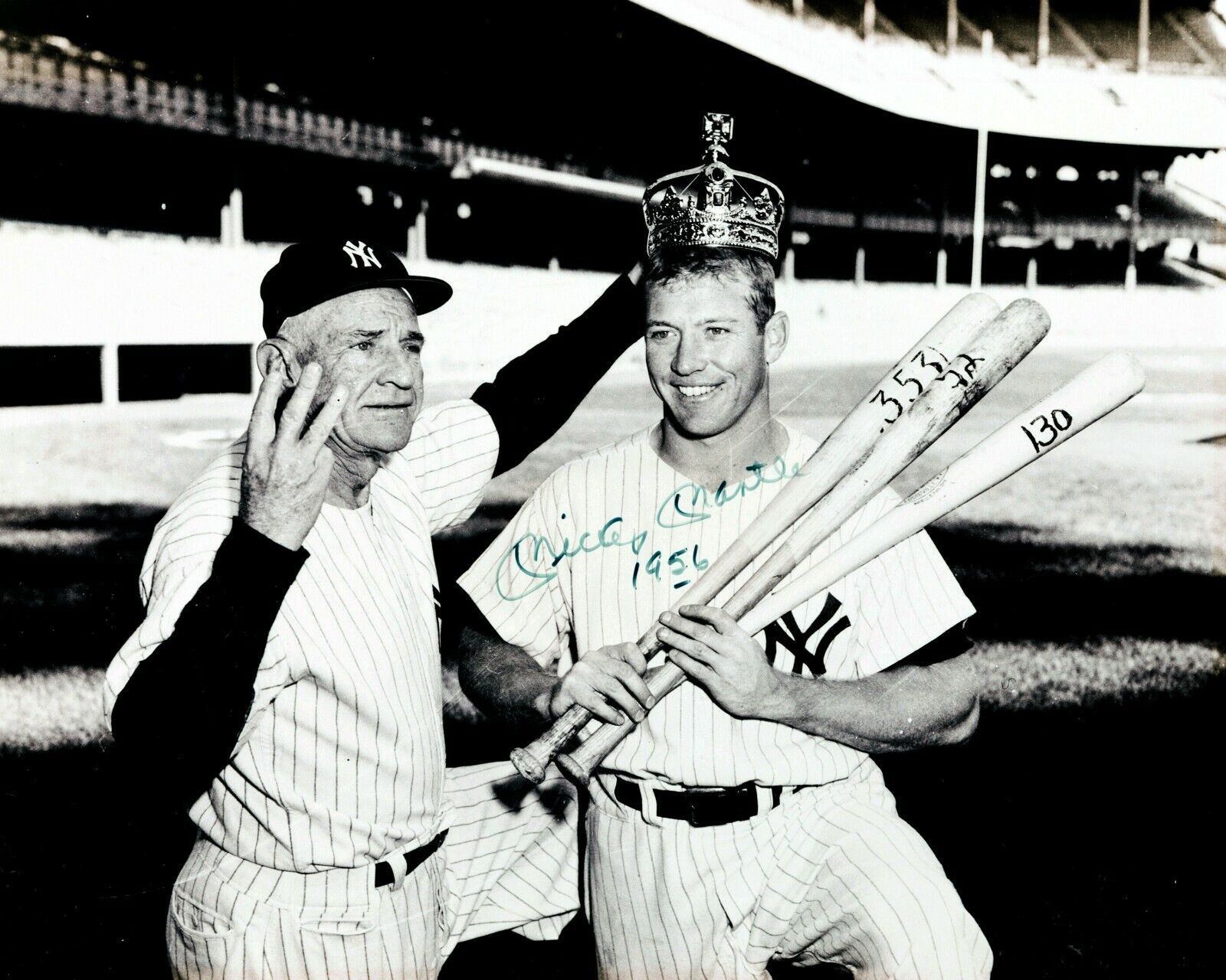 Mickey Mantle Triple Crown Yankees Autograph Signed Auto Photo 8x10 Reprint