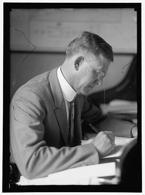 Photo:Man Writing at Desk Portrait c1909-1923