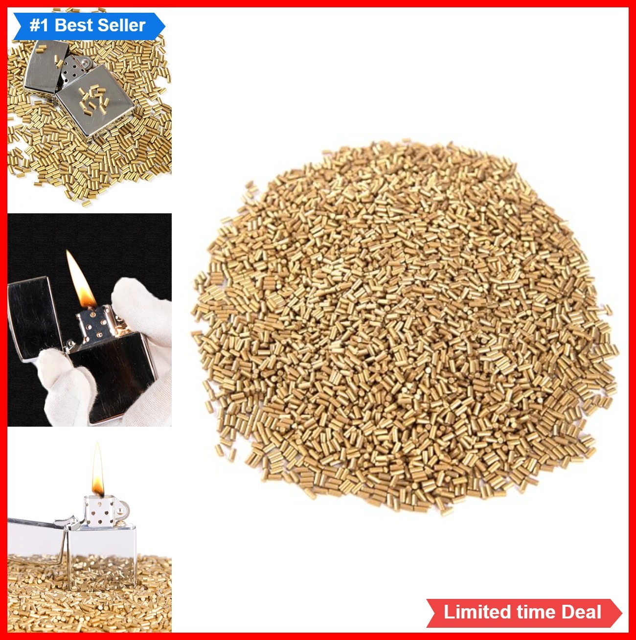 8000Pcs Gold Flint Refills for Lighter Replacement Stones Cerium Lanthanum