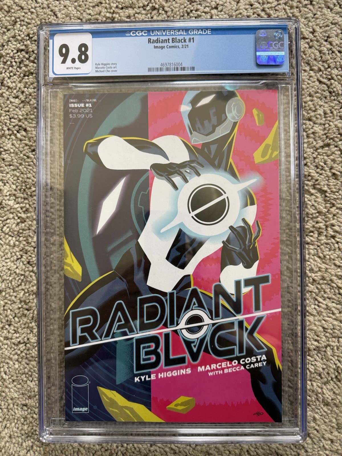 RADIANT BLACK #1 CGC 9.8 NM WP 1ST PRINT HIGGINS IMAGE COMICS 2021