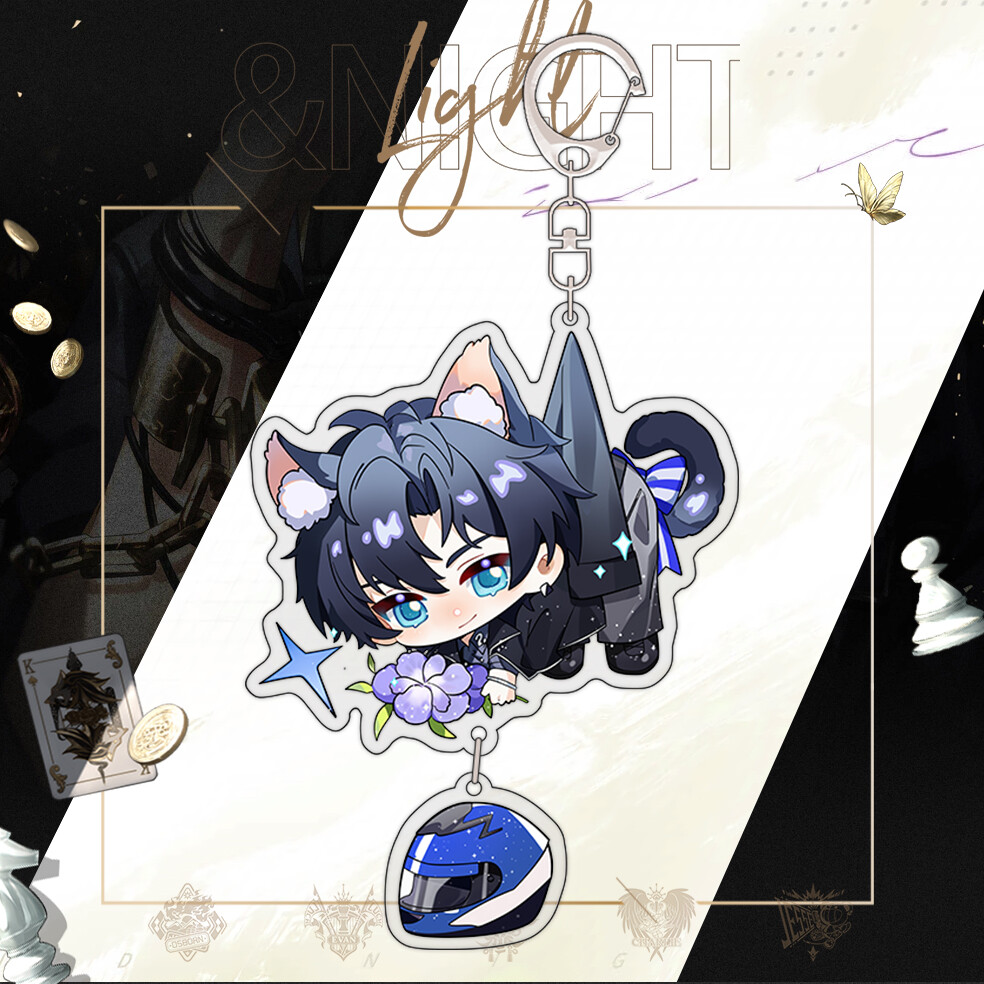 Light and Night Series Acrylic Bag Pendant Keychain Cosplay Key Pendant Collect Light and Night Series Acrylic Bag Pendant Keychain Cosplay Key Pendant Collect