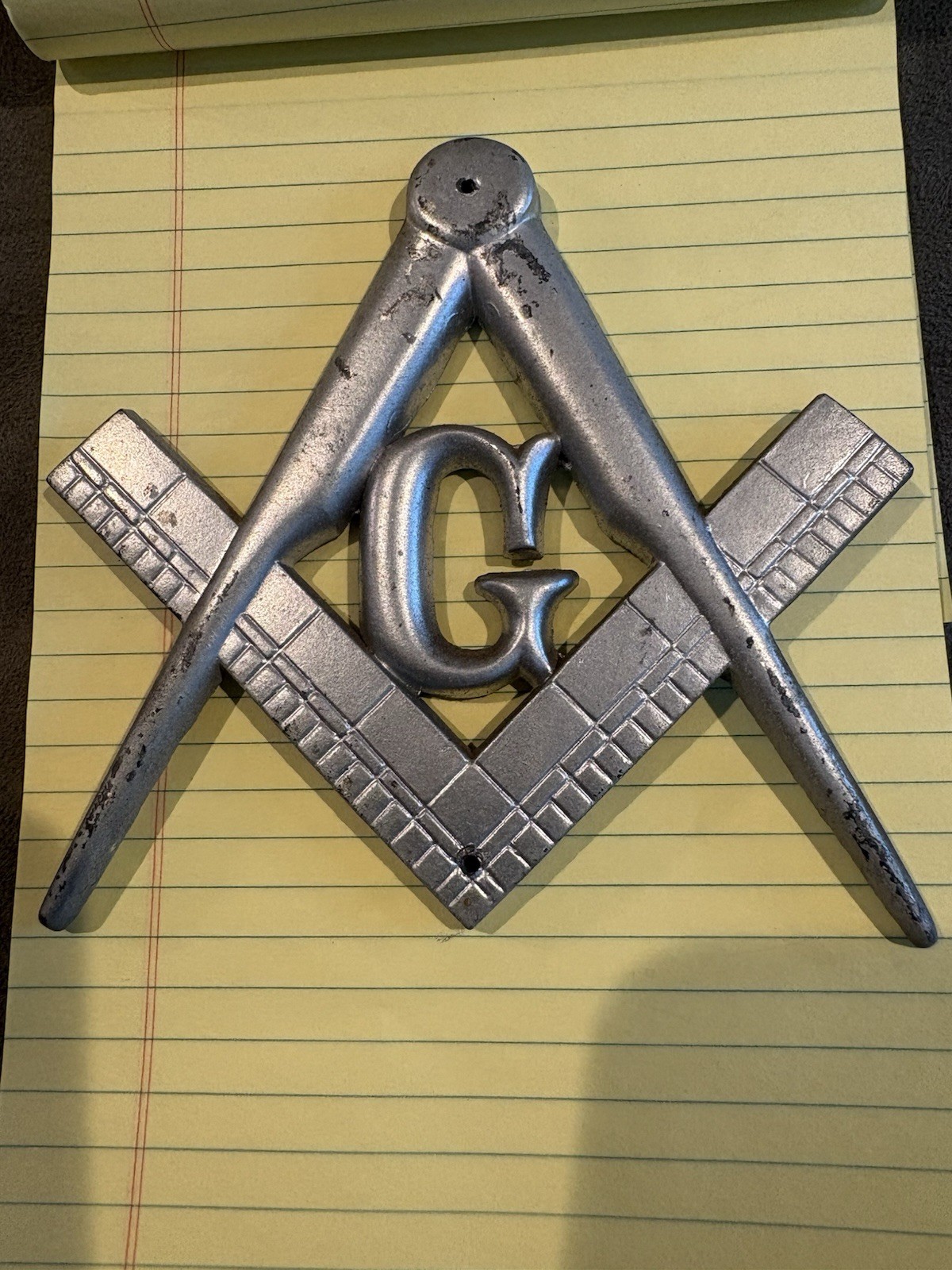 VINTAGE Masonic Symbol Square and Compass STEEL/Metal Freemasonry Symbol LQQK👀 VINTAGE Masonic Symbol Square and Compass STEEL/Metal Freemasonry Symbol LQQK👀