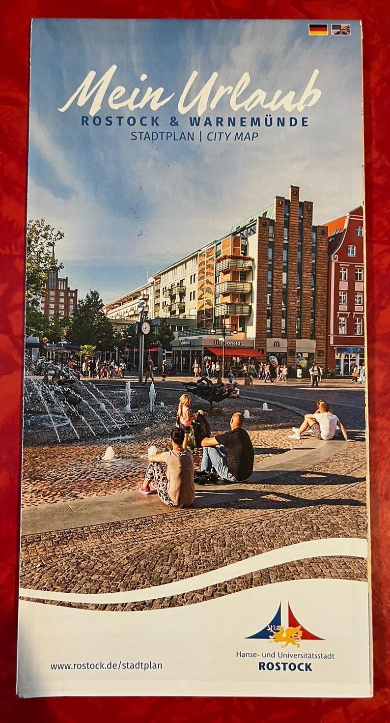 ROSTOCK & WARNEMUNDE GERMANY CITY MAP ENGLISH & GERMAN ROSTOCK & WARNEMUNDE GERMANY CITY MAP ENGLISH & GERMAN