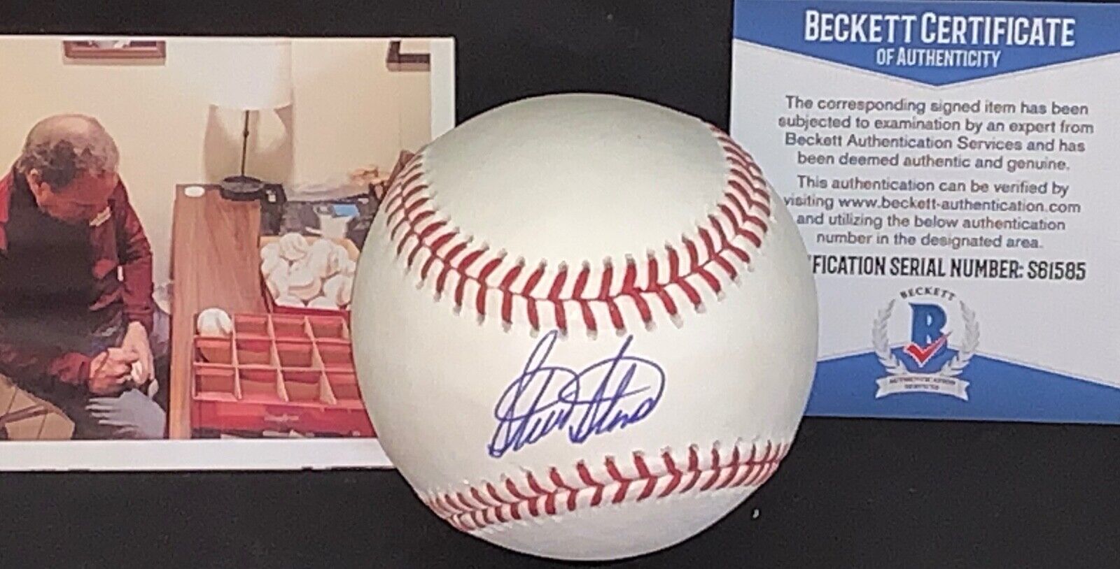 Steve Stone Orioles Cubs White Sox Autographed Signed Baseball Beckett COA