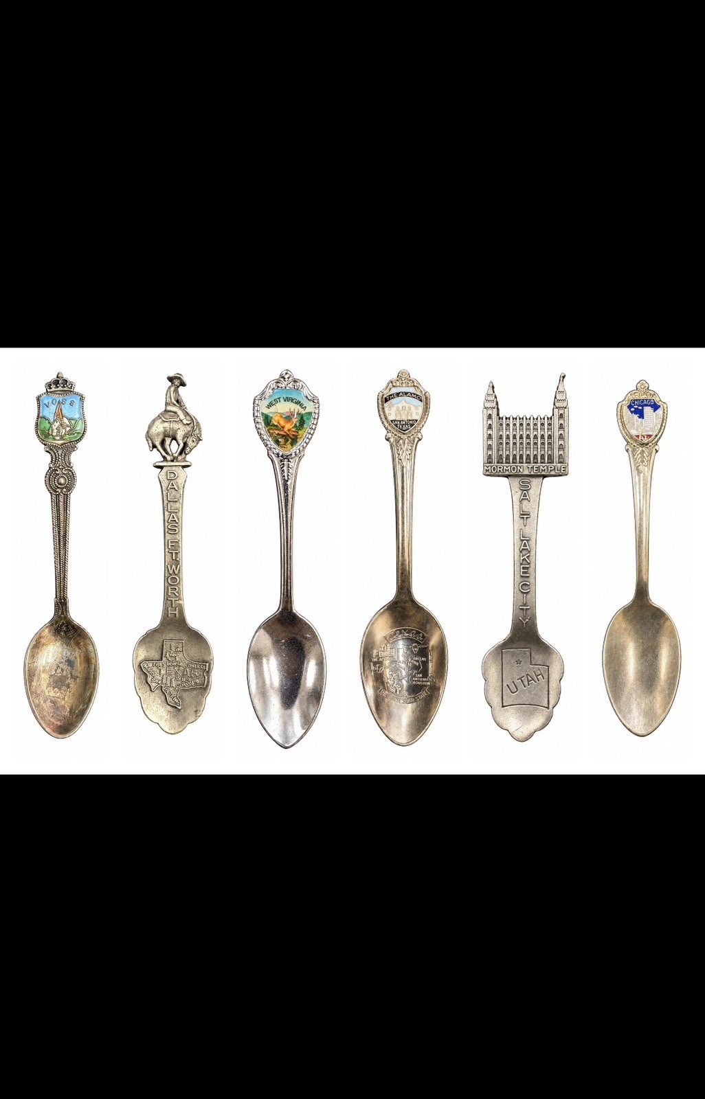 Mini Collectible Souvenir Spoons collection of 6 Mini Collectible Souvenir Spoons collection of 6