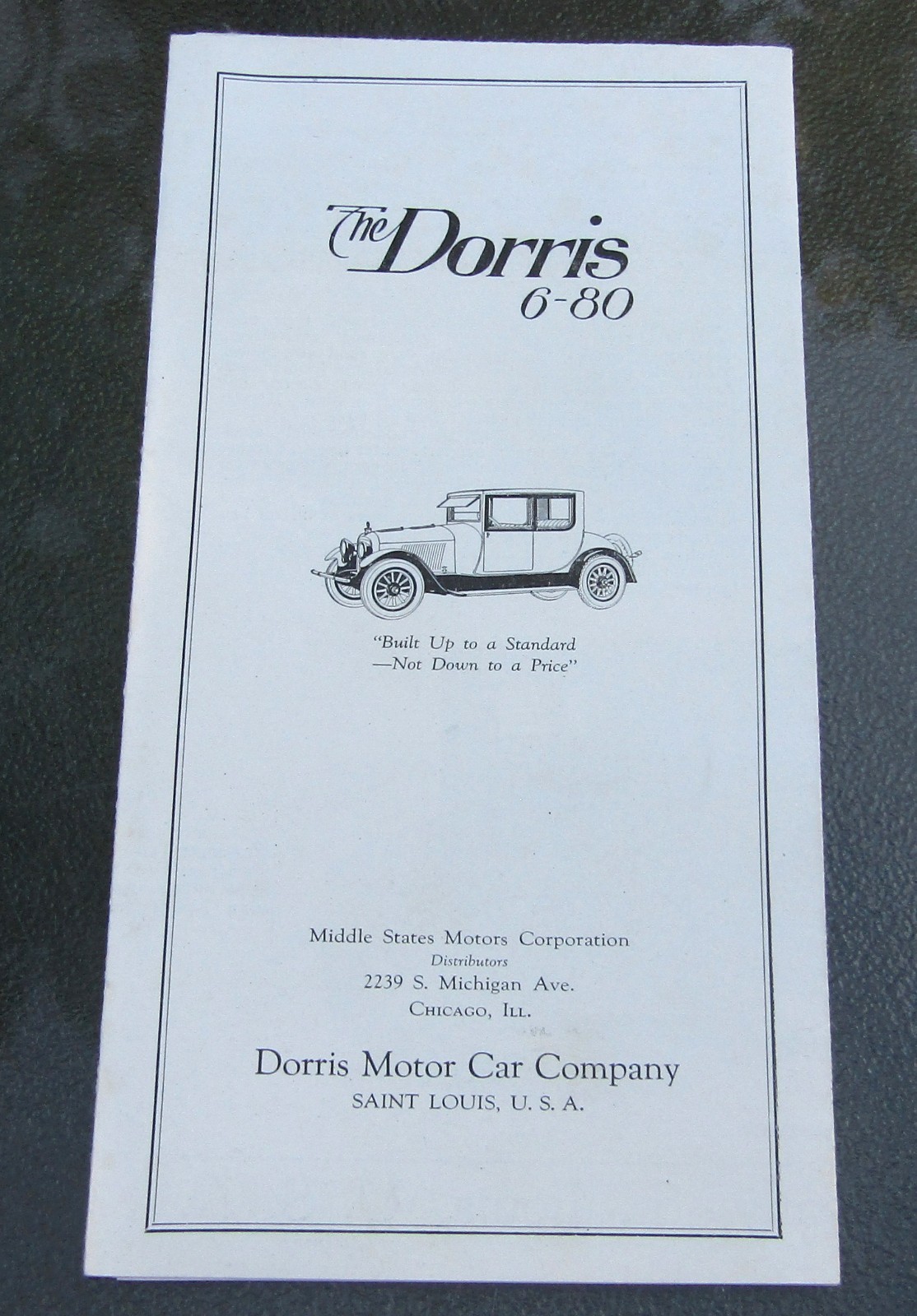 1920s Dorris Motor Company Saint Louis The DORRIS 6-80 Automobile Brochure RARE 1920s Dorris Motor Company Saint Louis The DORRIS 6-80 Automobile Brochure RARE