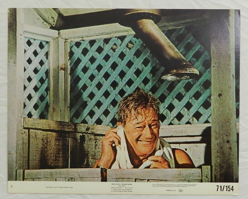 1971 Press Photo Big Jake starring John Wayne Richard Boone Shower 71/154