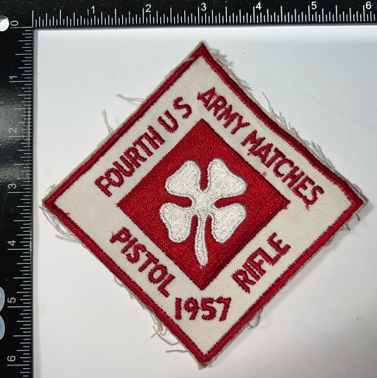 Cold War 1957 4th US Army Pistol Rifle Matches Patch Cold War 1957 4th US Army Pistol Rifle Matches Patch