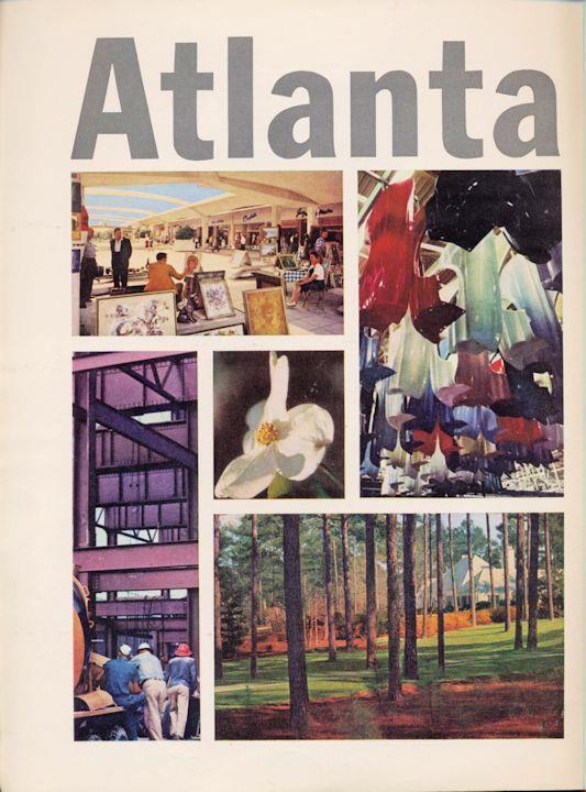 1962 Atlanta  PRINT AD features: Various Artsy scenes Fun Colorful vintage ad