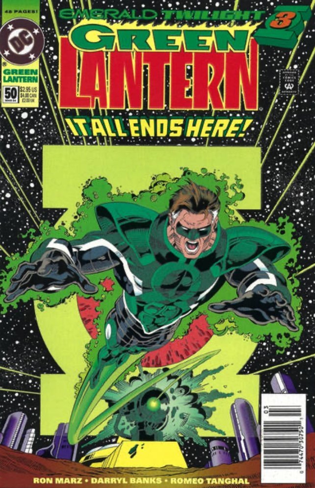 Green Lantern #50 Newsstand Glow in the Dark Cover (1990-2004) DC Green Lantern #50 Newsstand Glow in the Dark Cover (1990-2004) DC