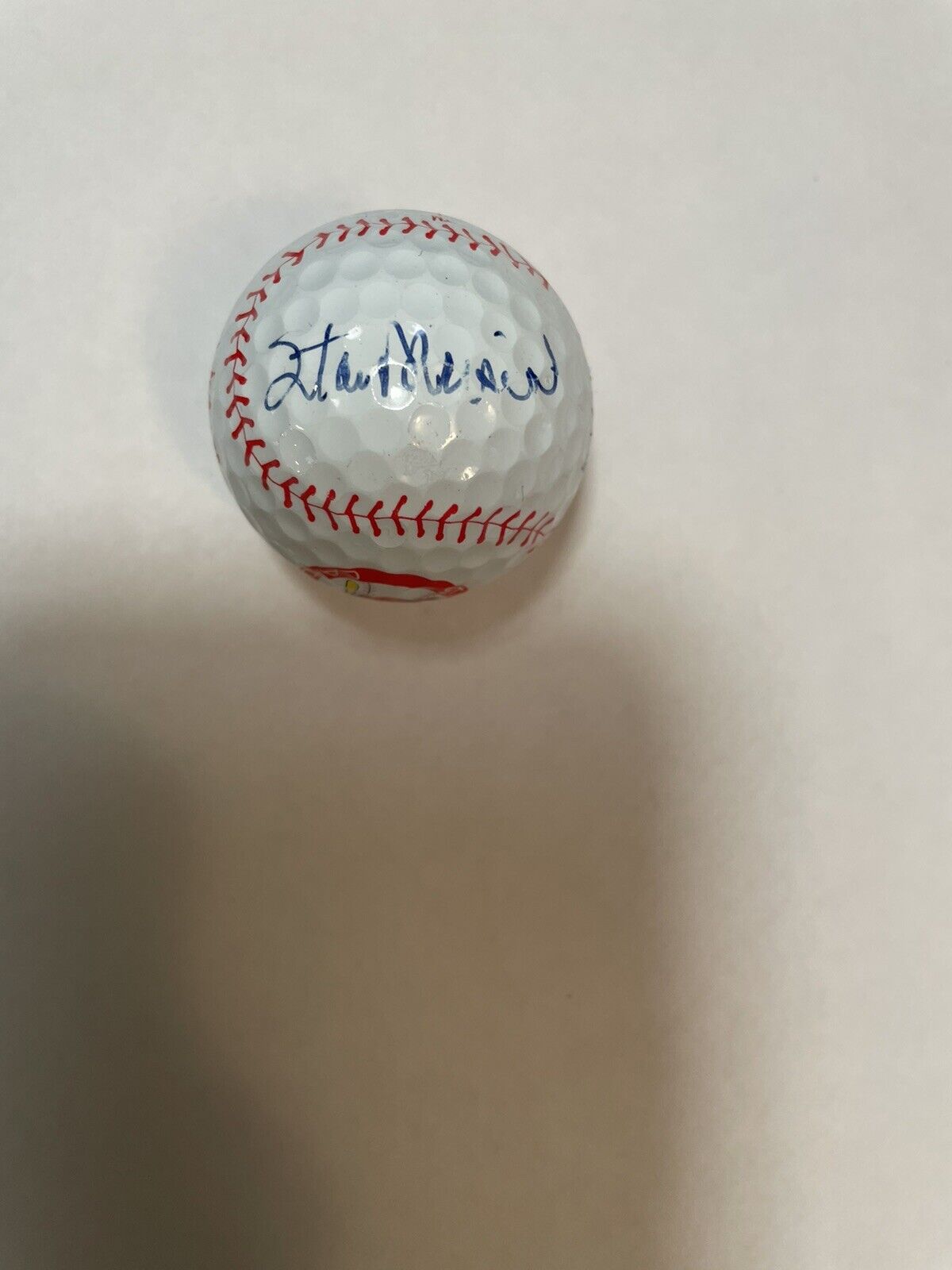 Stan Musial Signed Golf Ball (looks like baseball) St. Louis Cardinals HOF