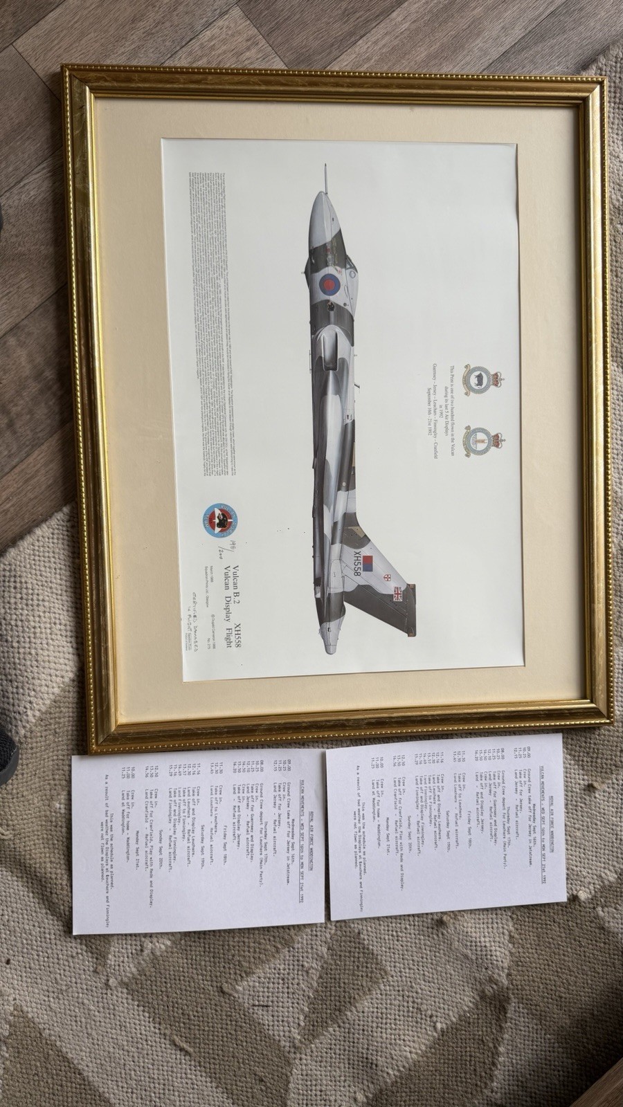 Signed Ltd Ed Stephen Brown Vulcan B2 XH558 Print 198/200 RAF Waddington Signed Ltd Ed Stephen Brown Vulcan B2 XH558 Print 198/200 RAF Waddington