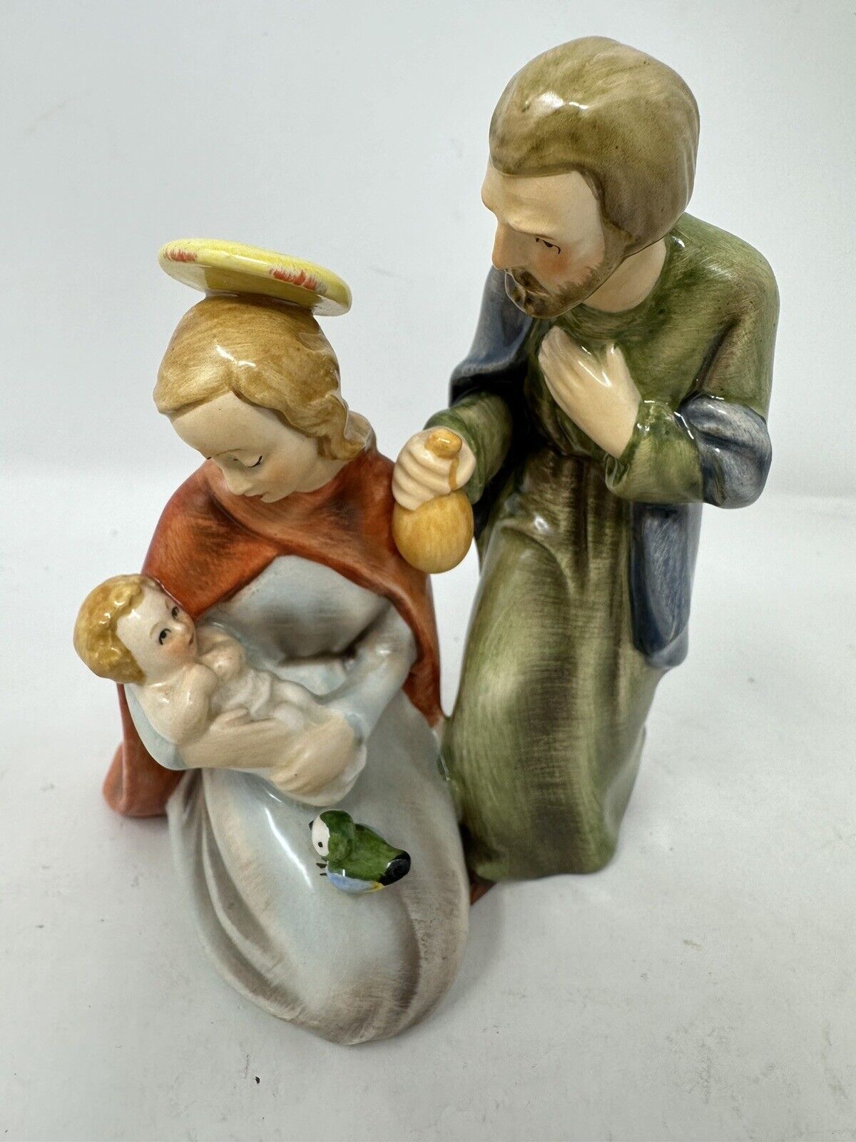 Vintage Goebel Holy Family Figurine 1968 Nativity Mary Joseph Jesus Bird RARE