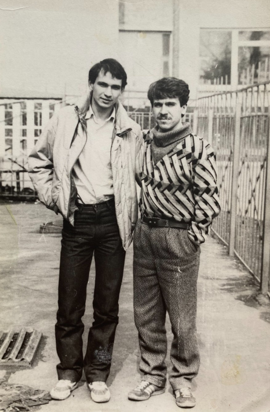 Handsome Young Men Hugs Affectionate Guys Hugging Soviet Vintage Photo USSR
