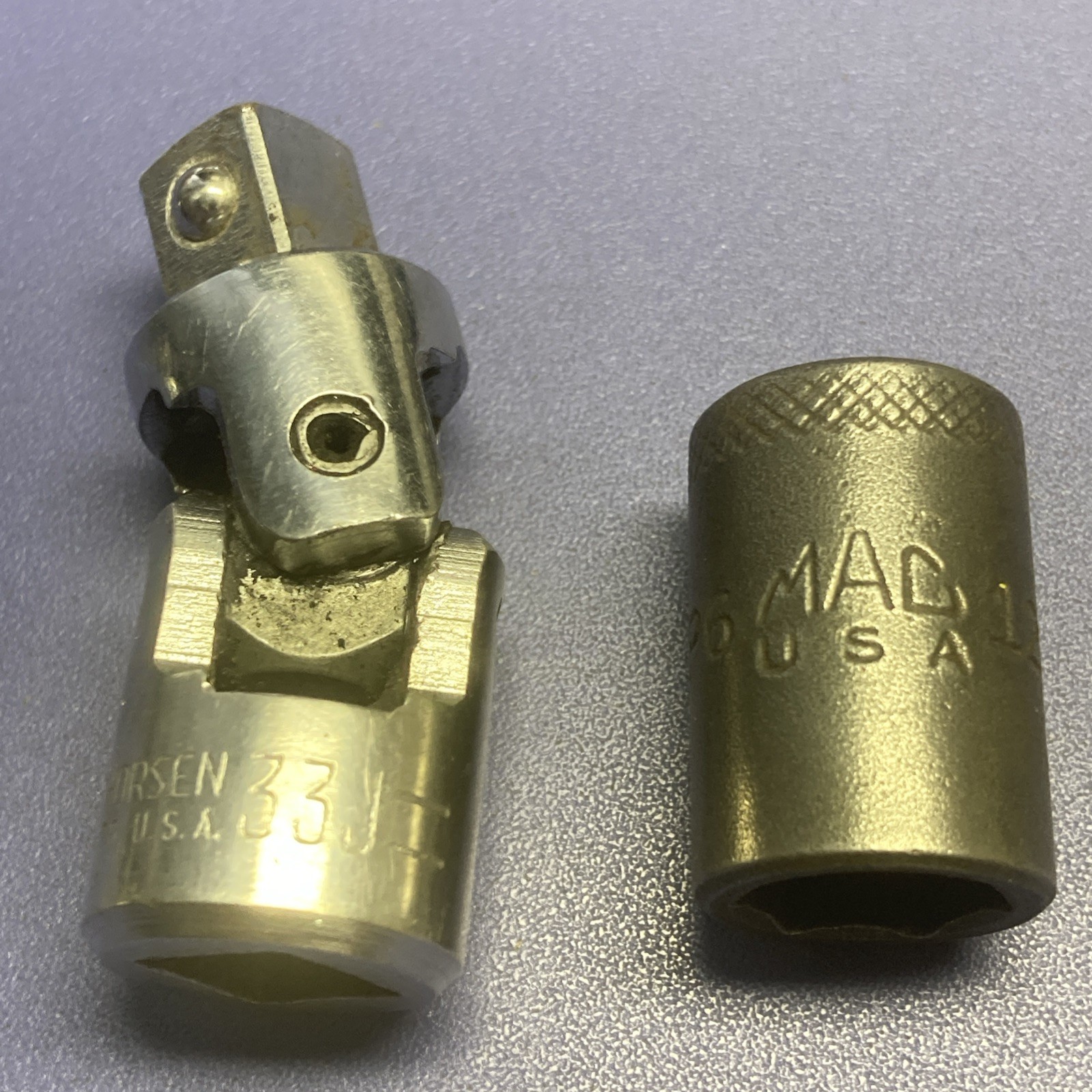 Thorsen 3/8 Universal #33J And A Mac Hard Socket 12MM Thorsen 3/8 Universal #33J And A Mac Hard Socket 12MM