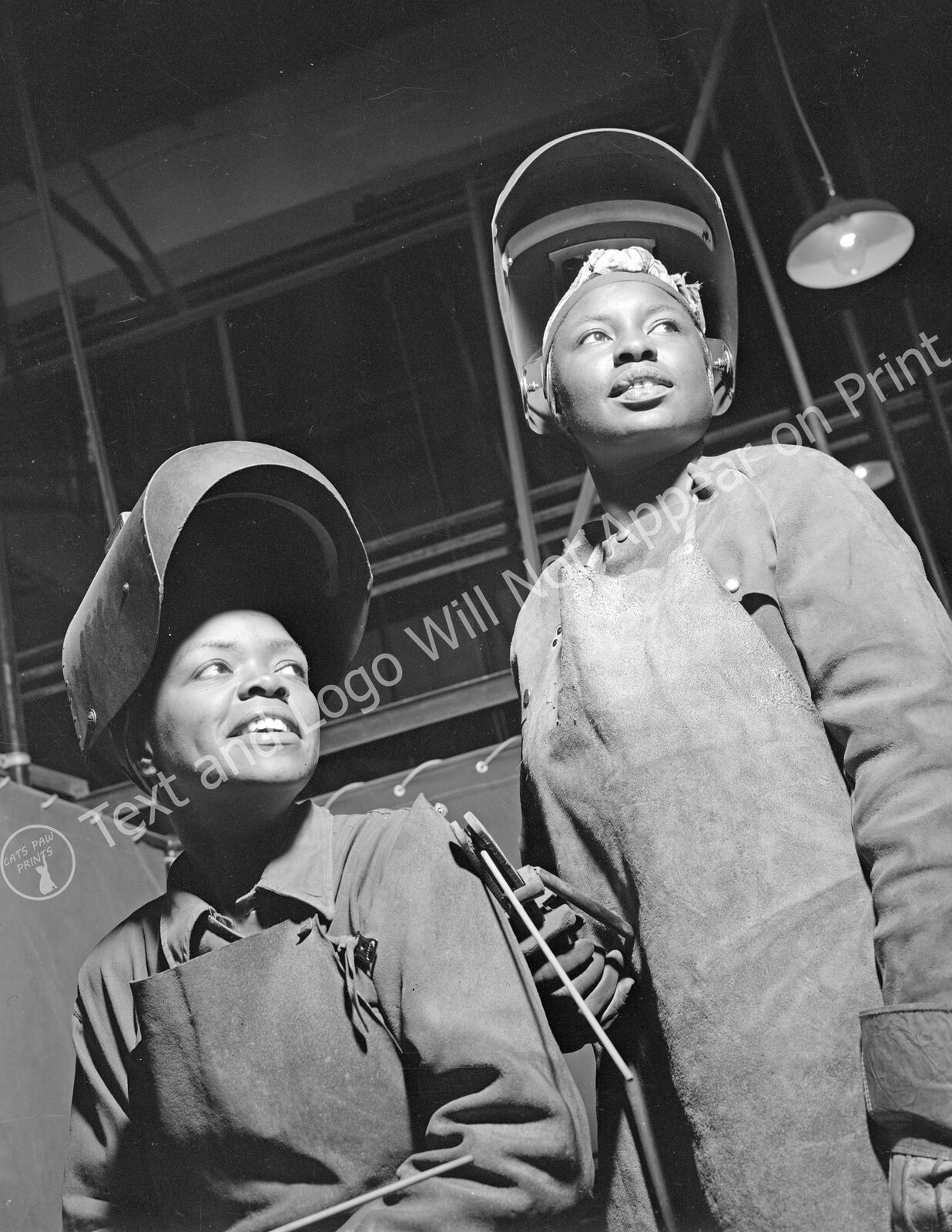 1943 African American Female Welders, Connecticut Old Photo 8.5\
