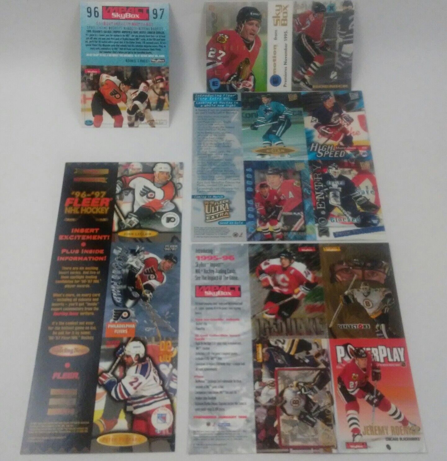 1995-97 Fleer NHL Hockey Impact Skybox Promo Trading Cards Lot of 14 Cards