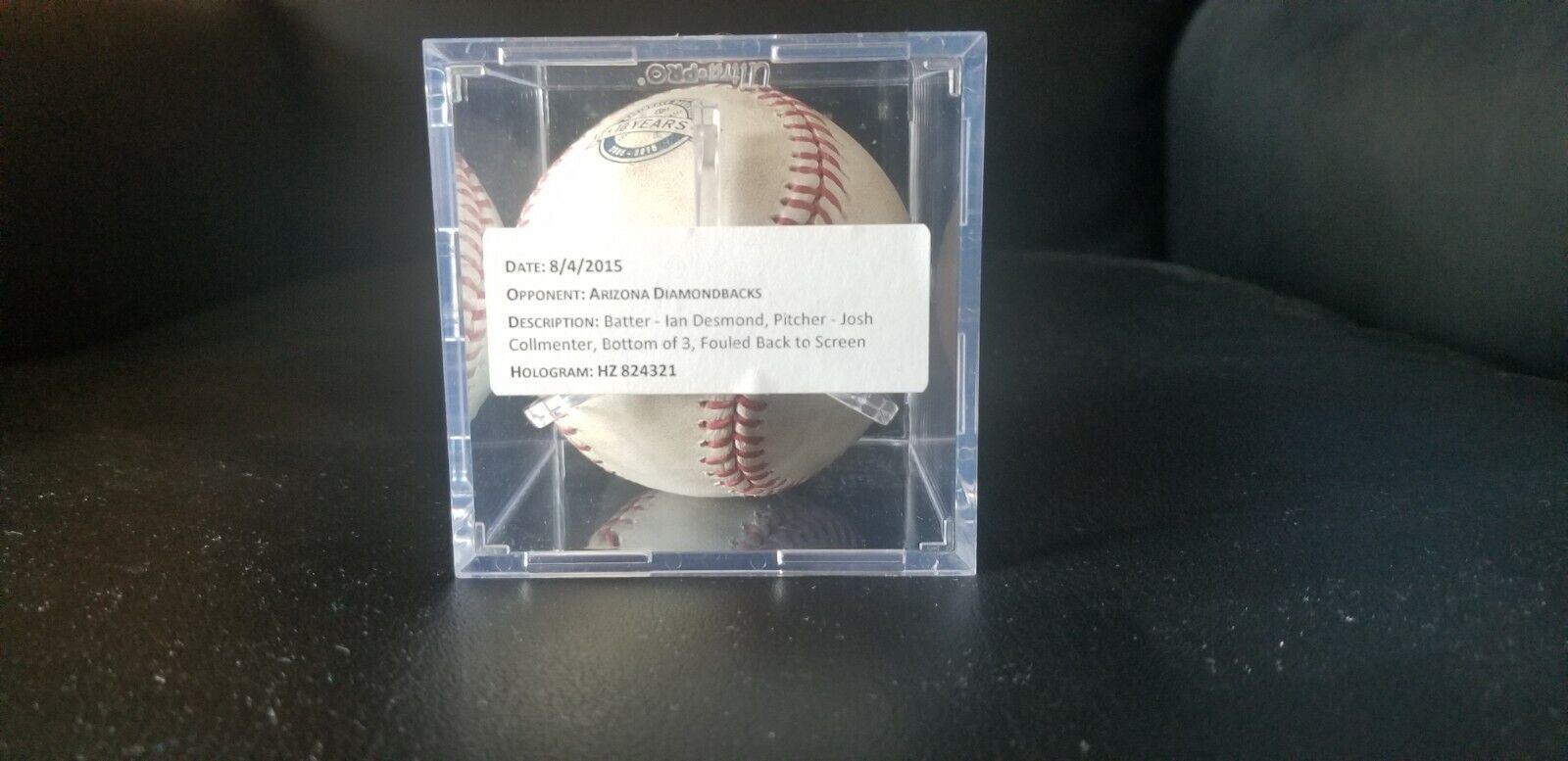 MLB Game Used Baseball with Provenance - August 4, 2015