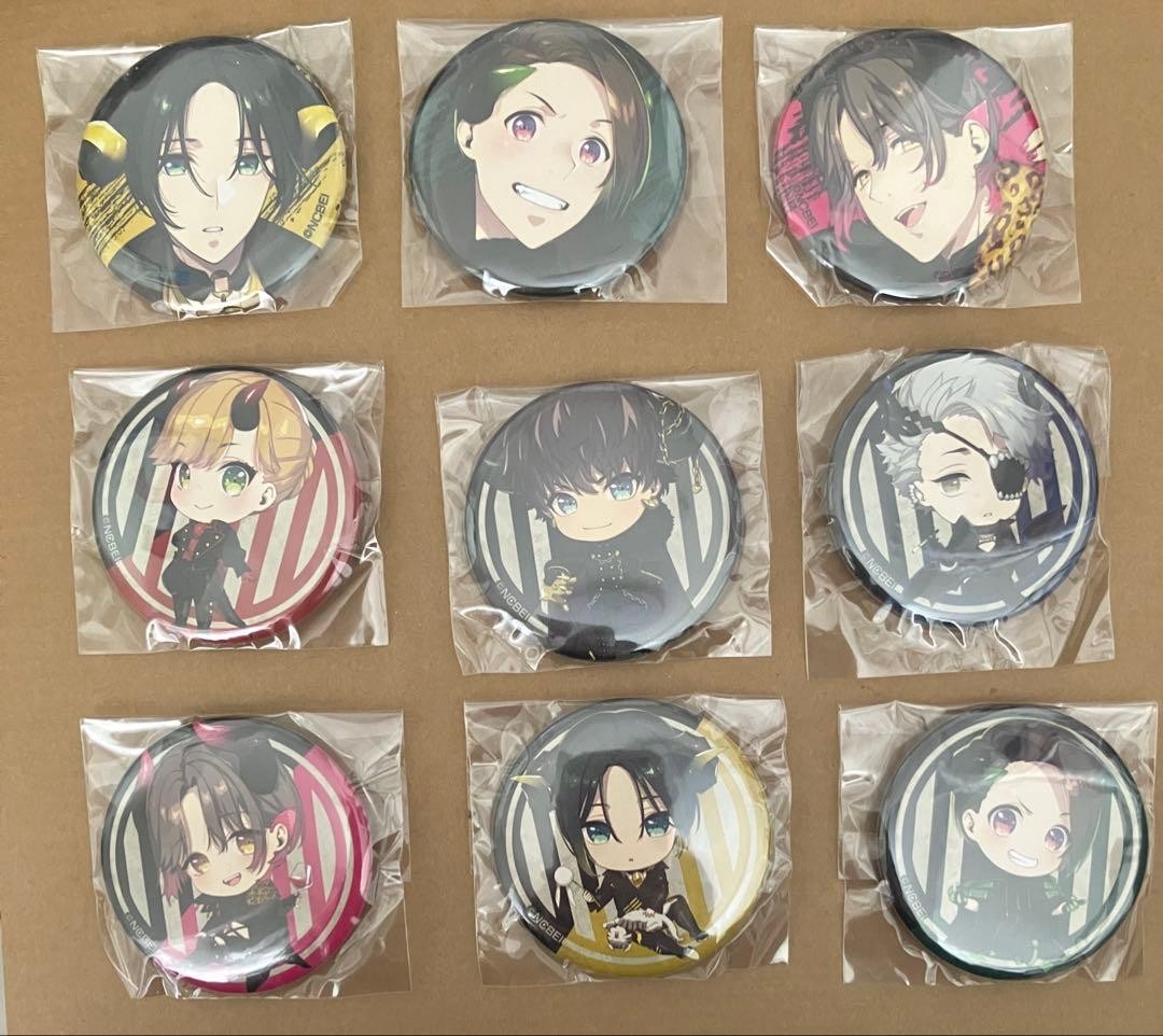 BUSTAFELLOWS S2 AniAme Set 56mm CAN BADGE 3+6 pcs, LE/Rare, NMint Notes: