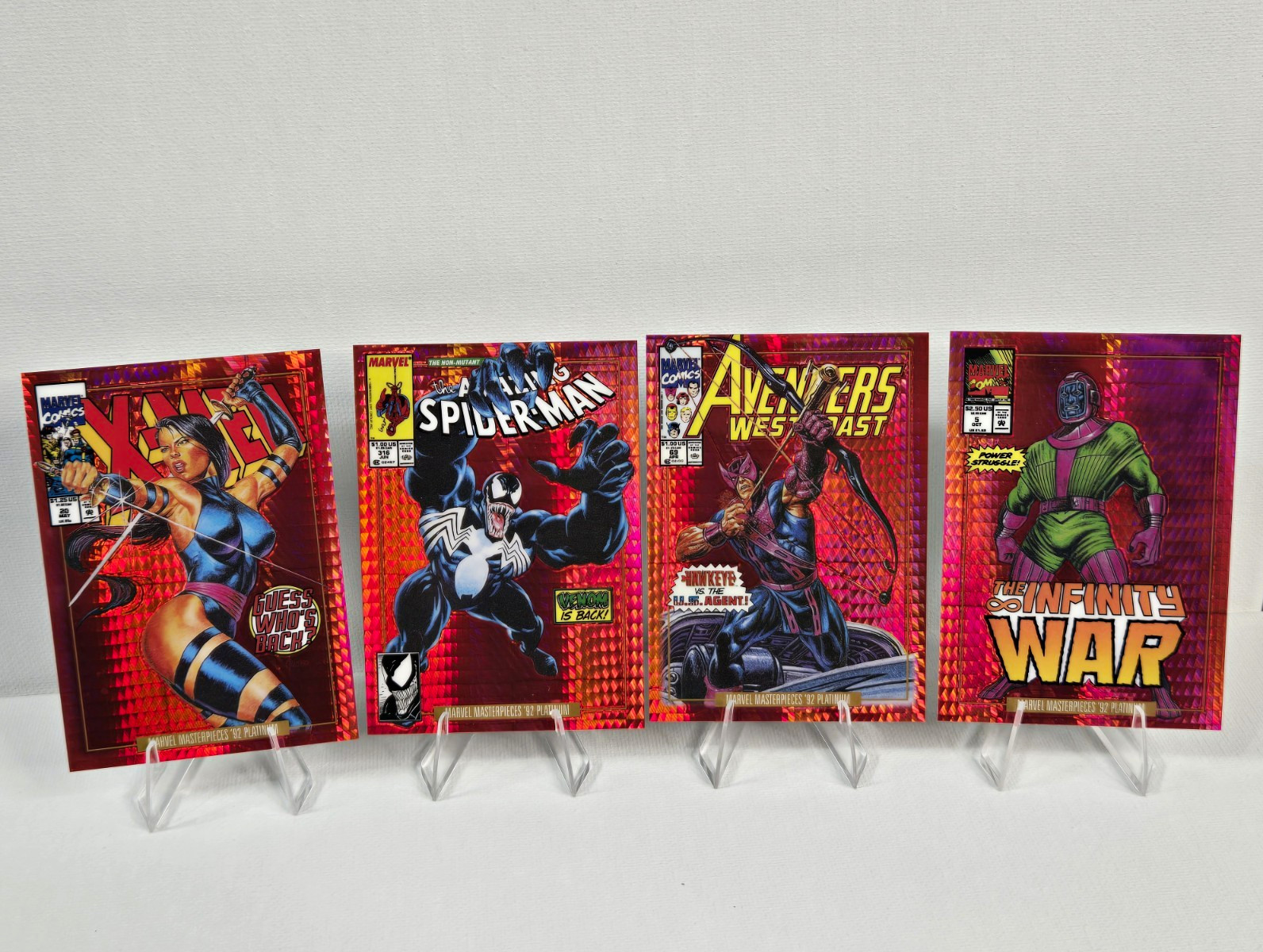 2024 Skybox Marvel 92 Platinum Red Prism Variant Lot /292 #97-V #65-V 34-V 44-V
