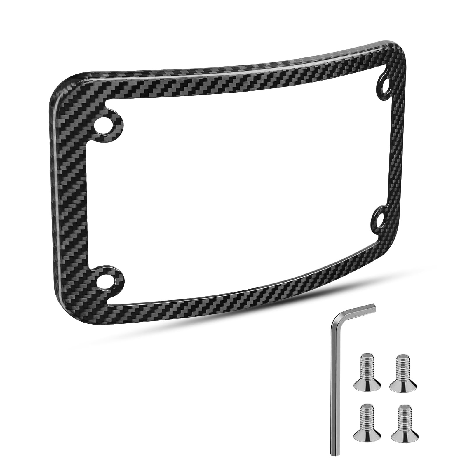 Curved Laydown License Plate Frame for Motorcycles, Lightweight Slim Plate Ho... Curved Laydown License Plate Frame for Motorcycles, Lightweight Slim Plate Ho...