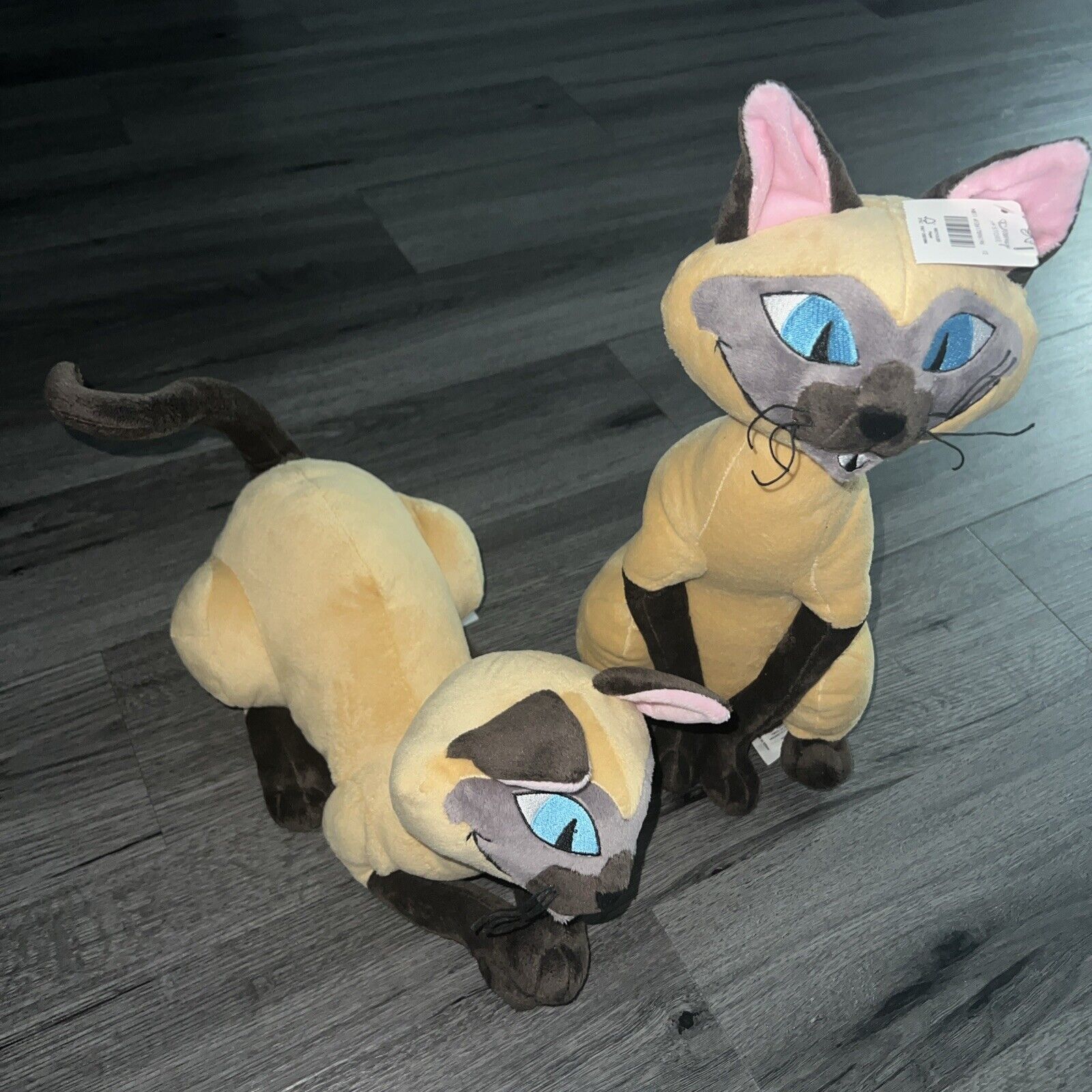 16” Original Siamese Cat From Lady  Tramp Disney Store Plush Si And Am