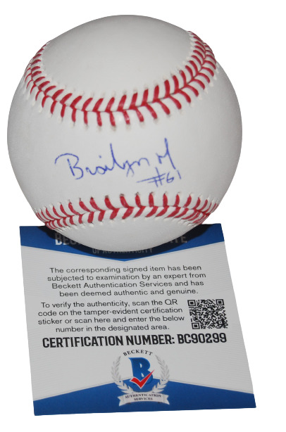 BRAILYN MARQUEZ signed (CHICAGO CUBS) autograph OML baseball BECKETT BAS BC90299