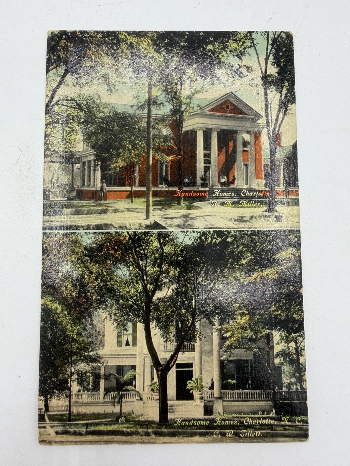 Vintage Postcard, Homes in Charlotte, NC, 1912 Vintage Postcard, Homes in Charlotte, NC, 1912