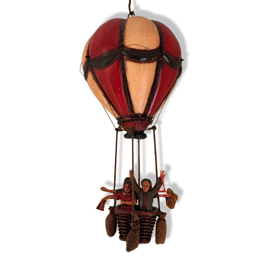 Vintage Repro Hanging Hot Air Balloon Figural Resin Sculpture Pilot 18 Vintage Repro Hanging Hot Air Balloon Figural Resin Sculpture Pilot 18