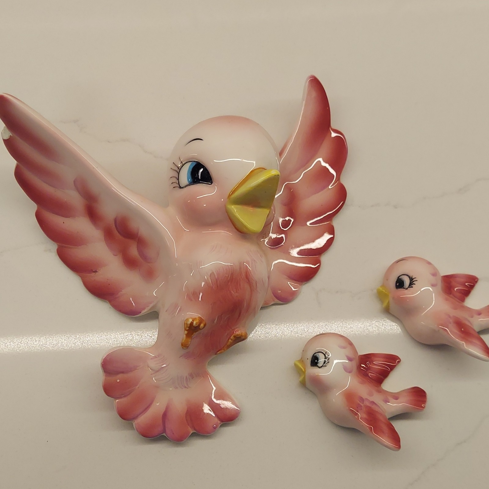 Rare Vintage Py Pink Birds Wall Plaque Ucagco Japan Ceramic Anthropomorphic Read Rare Vintage Py Pink Birds Wall Plaque Ucagco Japan Ceramic Anthropomorphic Read