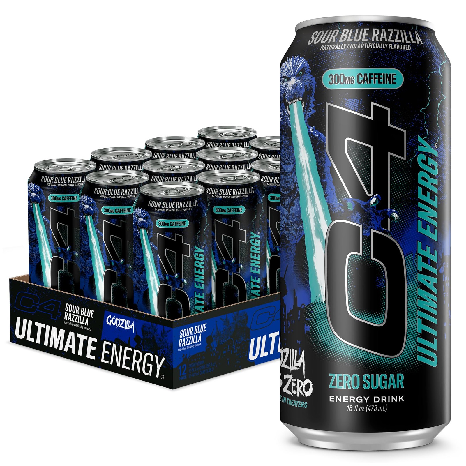 C4 Ultimate Energy Drink, Zero Sugar, Sour Blue 16 Fl Oz (Pack of 12) C4 Ultimate Energy Drink, Zero Sugar, Sour Blue 16 Fl Oz (Pack of 12)
